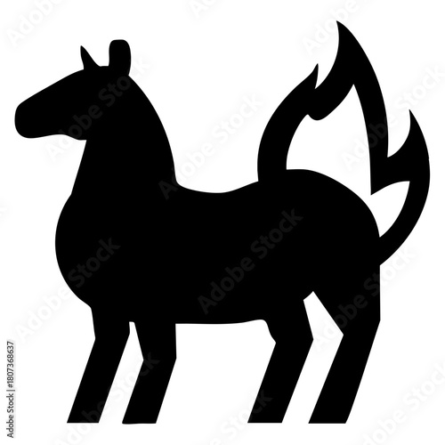 Fire Horse Solid Icon
