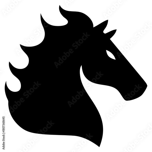 Fire Horse Solid Icon