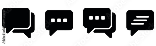 Engaging chat bubble icons for modern communication and feedback, perfect for app design and website interfaces, conveying instant messaging and social media.