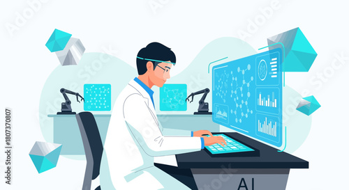 Innovative medical research with advanced technology for diagnostic development and laboratory