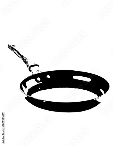 frying pan isolated on white
