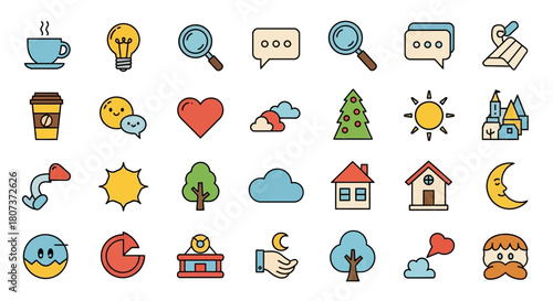 set of icons for web design