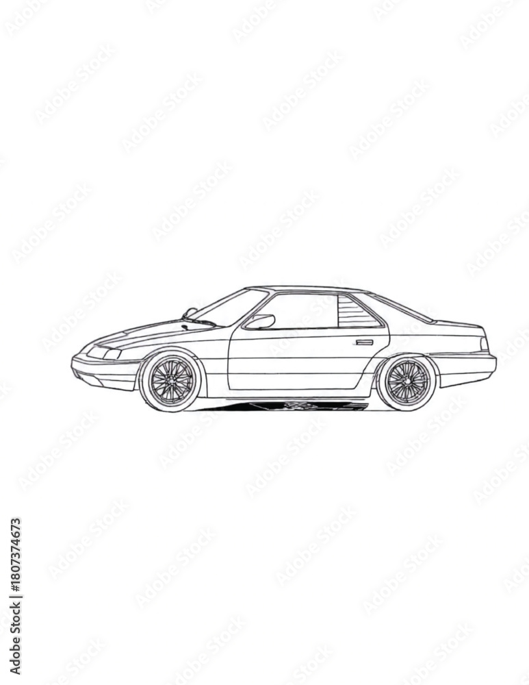 Fototapeta premium black sports car