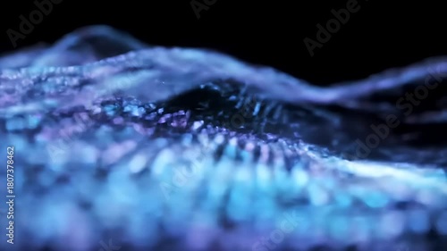 Abstract Colorful Wave Patterns with Depth and Light Effects in Digital Visualization Art