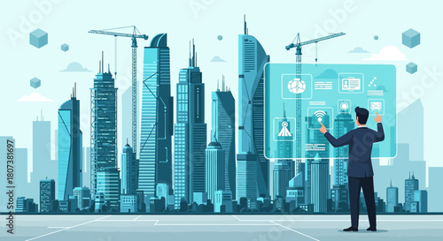 Smart city infrastructure management with augmented reality technology interface platform