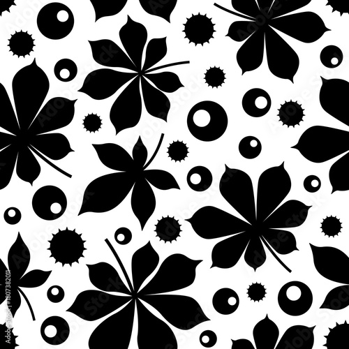 Seamless Vector Pattern with Fall Leaves