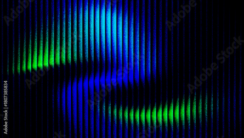 Abstract neon gradient background design with vivid chromatic light stripes and futuristic neon texture.