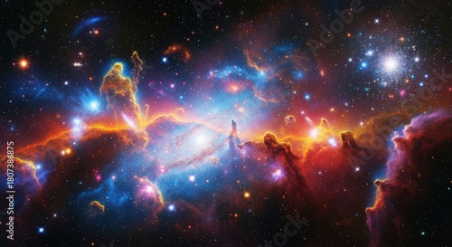 Explore the colorful cosmic nebula galaxy deep space universe astronomy wallpaper background hd desktop image