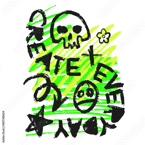 Creative grunge marker art