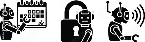 Robo Consult Icons – AI Advisory, Digital Assistance, and Automation Symbols
