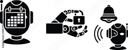 Robo Consult Icons – AI Advisory, Digital Assistance, and Automation Symbols