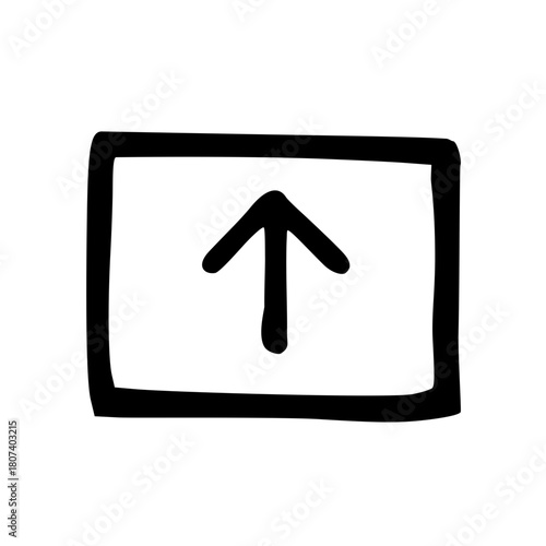 share screen icon doodle vector