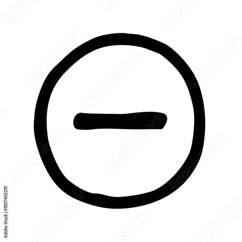 minus circle button remove delete doodle icon