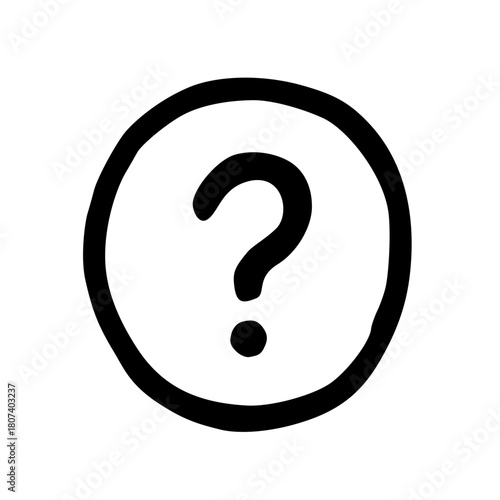 question mark icon doodle round circle info faq help