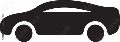 Black and white retro old car vector illustration isolated closeup