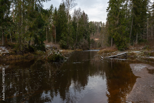 Latvia. Amata nature trail in winter.