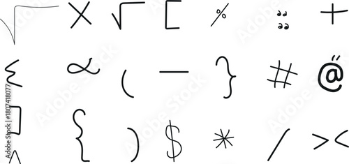 set of musical notes of mathmetic simble