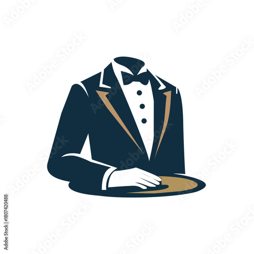 butler icon. butler vector symbol. Linear style sign for mobile concept and web design. butler symbol illustration. Pixel vector graphics - Vector
butler vector abstract modern logo
butler icon. isola