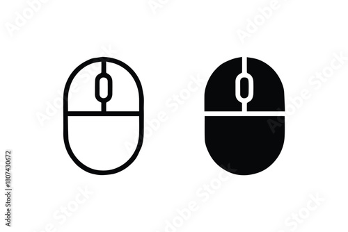 mouse icon pair of mouse silhouettes for user interface and controls