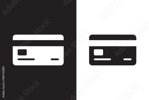 credit card symbol flat vector chip stripe magnetic payment icon