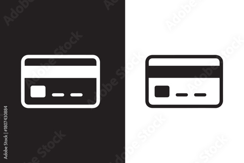 credit card graphic vector contrast black white payment card icons