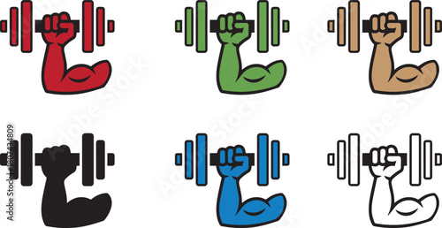 lifting dumbbell icon