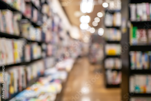 Wallpaper Mural 書店の奥行きを感じるブラー背景 Torontodigital.ca