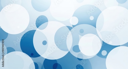 Abstract blue and white circles overlayed creating a soft bokeh effect and gentle gradient background