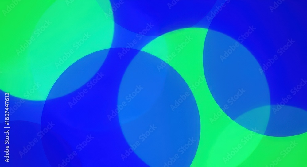 Obraz premium Abstract blue and green bokeh lights create a dreamy and vibrant visual experience