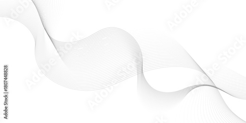 Abstract wave element for design. Digital frequency track equalizer. Stylized line art background. Vector illustration. Wave with lines created using blend tool.	