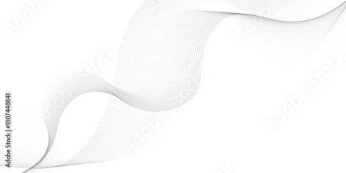 Abstract wave element for design. Digital frequency track equalizer. Stylized line art background. Vector illustration. Wave with lines created using blend tool.	