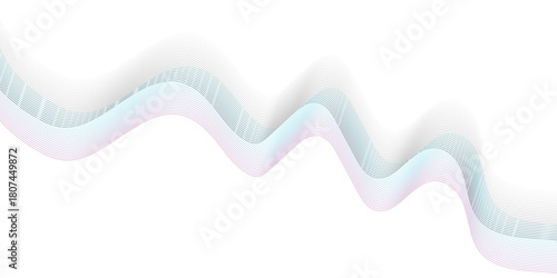 Abstract wave element for design. Digital frequency track equalizer. Stylized line art background. Vector illustration. Wave with lines created using blend tool.	