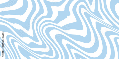 Abstract background seamless pattern with colorful waves. Trendy vector illustration in retro psychedelic style