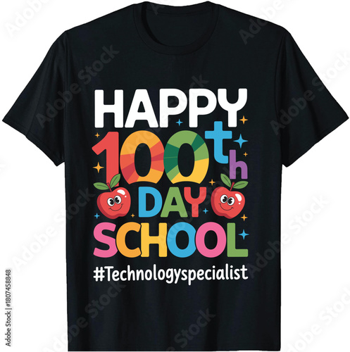100 Days of School T-Shirt Design, 100th Day School Celebration Vector, Funny 100 Days Smarter T-Shirt, Kids 100 Day Milestone Graphic, School Teacher 100th Day SVG, Classroom 100 Days of Learning Shi