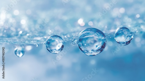 Wallpaper Mural Delicate droplets of water hang mid air reflecting sunlight and creating a serene atmosphere. Torontodigital.ca