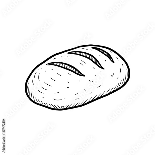 Freshly baked loaf of bread evokes cozy kitchen vibes, perfect for culinary projects, food blogs, or showcasing artisan baking with rustic charm