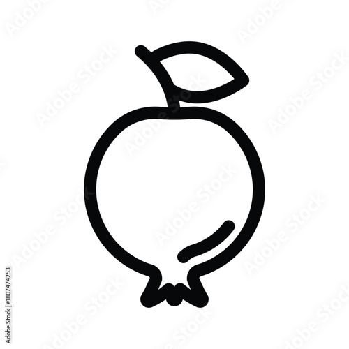 Pomegranate fruit icon
