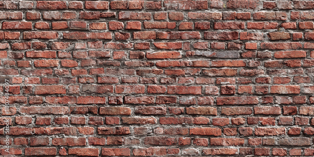 Naklejka premium Red brick seamless pattern suitable for backgrounds and designs