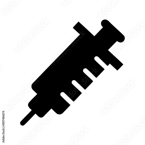 Healthcare syringe icon for injection and vaccination Vector, illustration