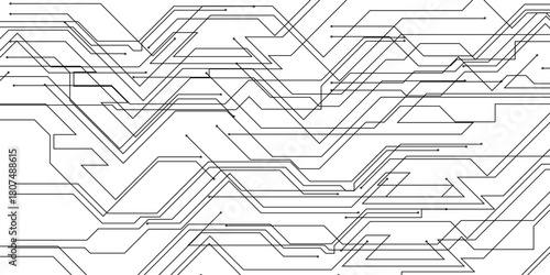Abstract circuit board technology background with hi-tech communication data connection system isolated lines design, technology with circuit board texture creative electronic motherboard design.