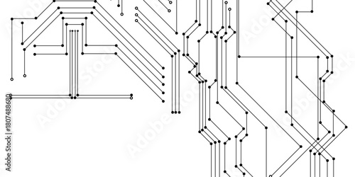 Abstract circuit board technology background with hi-tech communication data connection system isolated lines design, technology with circuit board texture creative electronic motherboard design.