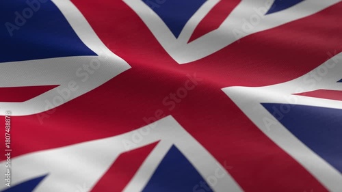 United Kingdom waving flag loop