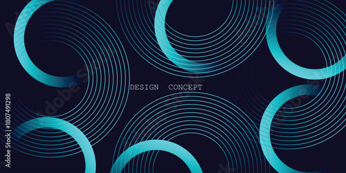 Abstract blue technology background with lines for modern concept of banner design template. Vector illustration. visual with tech vibes. Concept of technology, futurism, digital art.