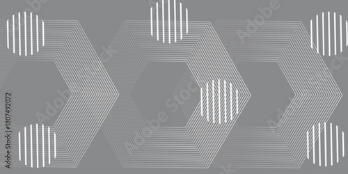 Abstract Light gray background with subtle geometric patterns. The background is smooth and gray, featuring layered, t hexagonal shapes.white and gray color.vector background