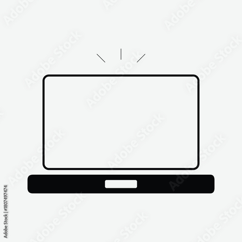 A sleek, modern television icon, perfectly capturing the essence of entertainment and visual display in a simple yet effective design.