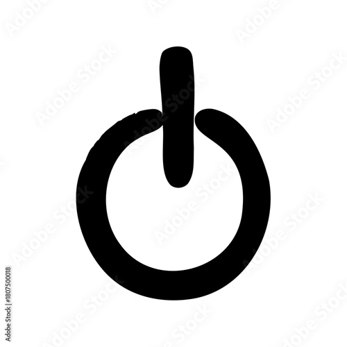 Universal power on off button switch icon graphic symbol Vector, illustration
