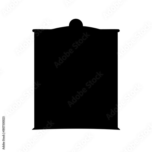 Minimalist black silhouette pull-up banner display sign Vector, illustration