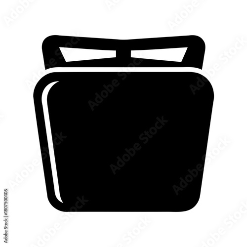 Sleek modern bed icon with pillows for rest and comfort Vector, illustration