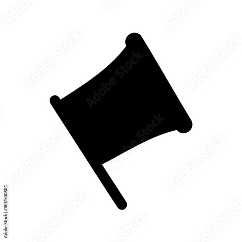 Black flag icon for marker, location, goal, or finish Vector, illustration