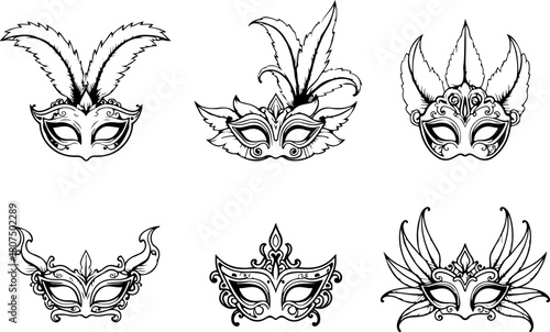 Elegant Masquerade Mask Collection